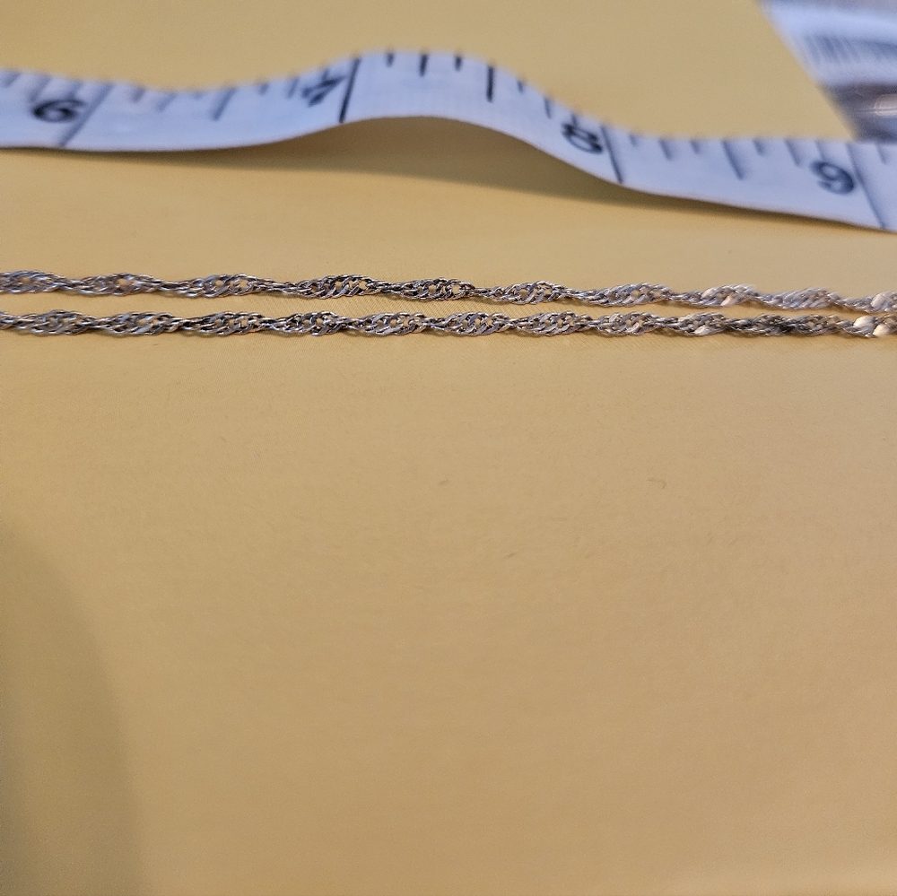 Elegant 925 Sterling Silver Rope Chain Necklace